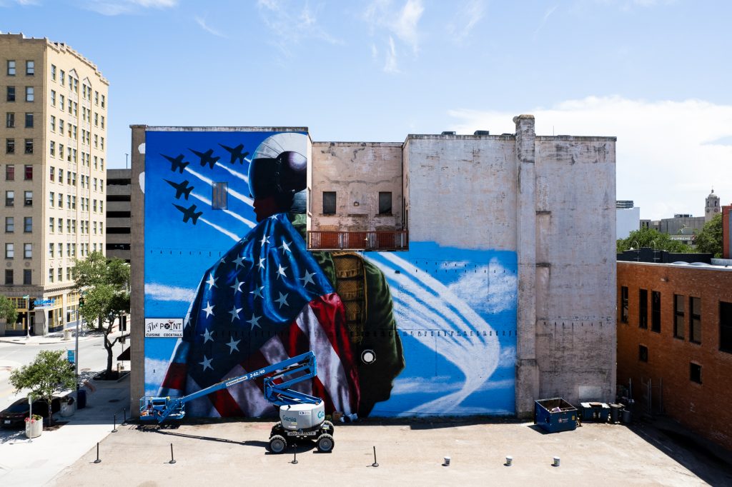 Born to Fly mural downtown corpus christi